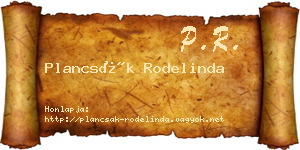 Plancsák Rodelinda névjegykártya